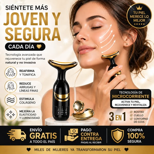 GlowLift 3D ** Masajeador Facial 3 En 1 **
