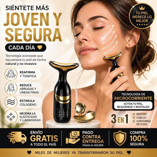 GlowLift 3D ** Masajeador Facial 3 En 1 **